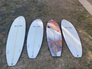 different shortboards