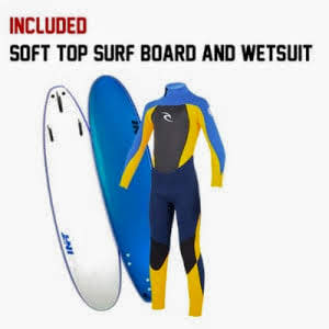 Surf lessons - surf board and wetsuit included image